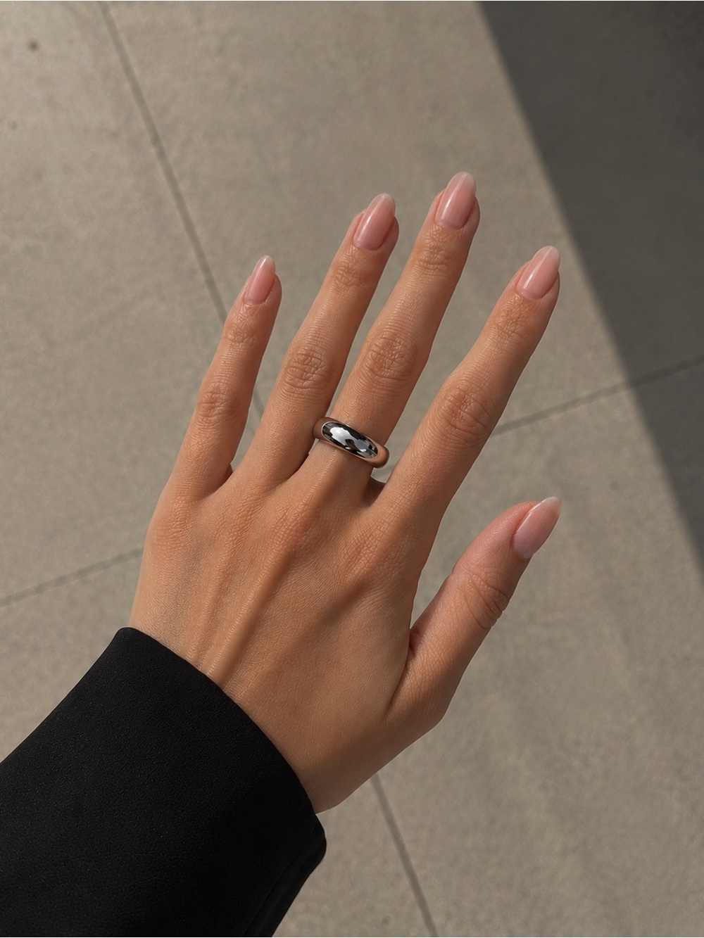 SIZE 7 | Chunky Stainless Steel Silver Dome Ring - Picture 3 of 7